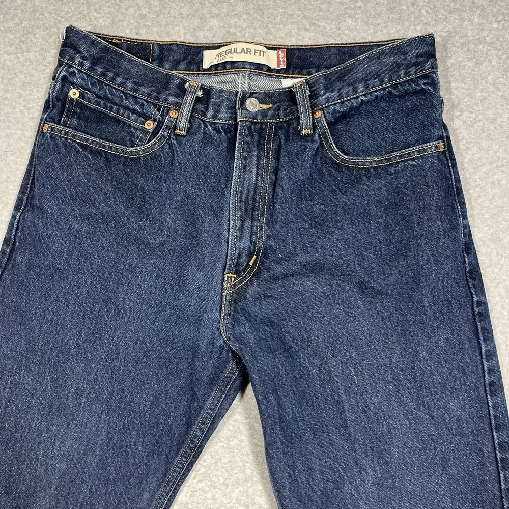 Vintage Levis Jeans Mens 34x30 (Fit 32x30) Blue 505 Straight Denim Dark 2004 Zip